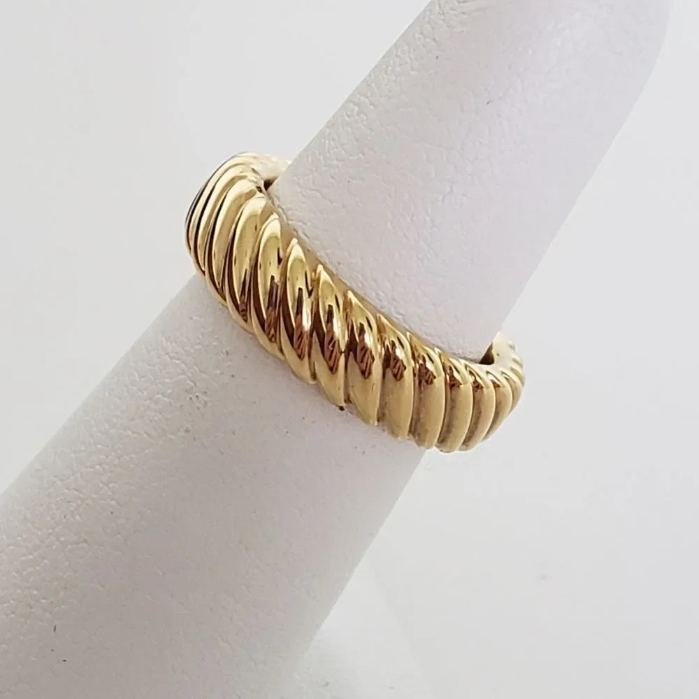 MILOR ITALY 14K Yellow Gold Resin Core Ring Size 6